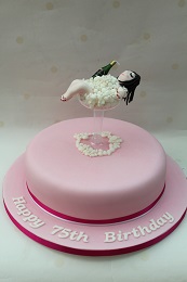 champagne and glamour cake